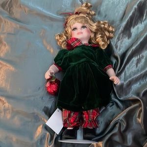 Christmas porcelain doll